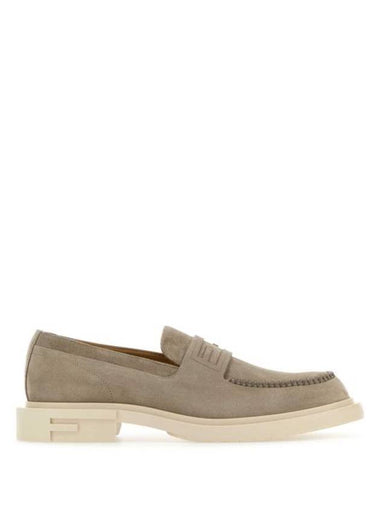 Frame Suede Loafers Grey - FENDI - BALAAN 1