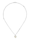 Interlocking G Heart Pendant Chain Necklace Silver - GUCCI - BALAAN 1