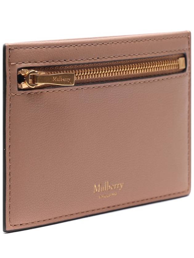 Zippered Grained Leather Card Wallet Maple - MULBERRY - BALAAN 4