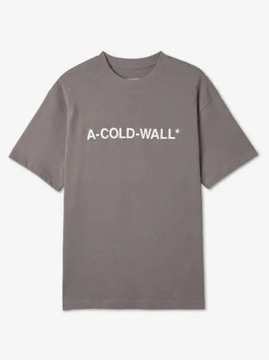 A COLD WALL logo print short sleeve t shirt gray ACWMTS092MIDGRE - A-COLD-WALL - BALAAN 1