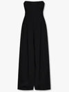 Strapless Wide Leg Jumpsuit Black - BOTTEGA VENETA - BALAAN 4