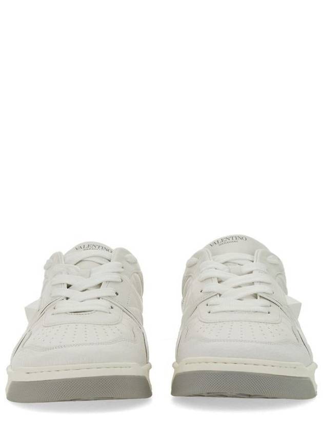 One Stud Nappa Leather Low Top Sneakers White - VALENTINO - BALAAN 6