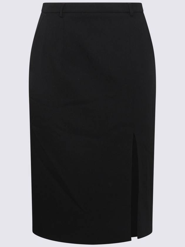 Dolce & Gabbana Black Wool Mini Skirt - DOLCE&GABBANA - BALAAN 1