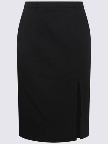 Dolce & Gabbana Black Wool Mini Skirt - DOLCE&GABBANA - BALAAN 1