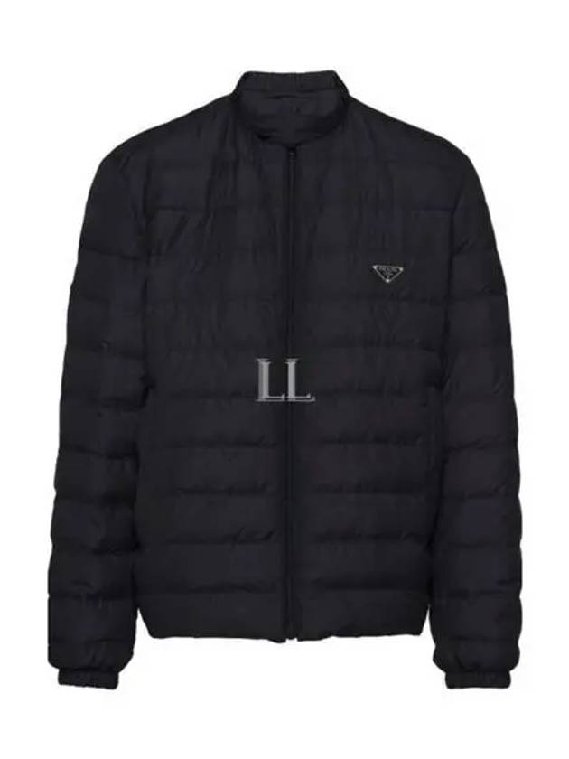 Triangle Logo Down Padded Jacket Black - PRADA - BALAAN 2