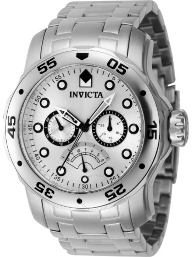 Invicta Pro Diver Retrograde GMT Quartz Silver Dial Men's Watch 46994 - INVICTA - BALAAN 1