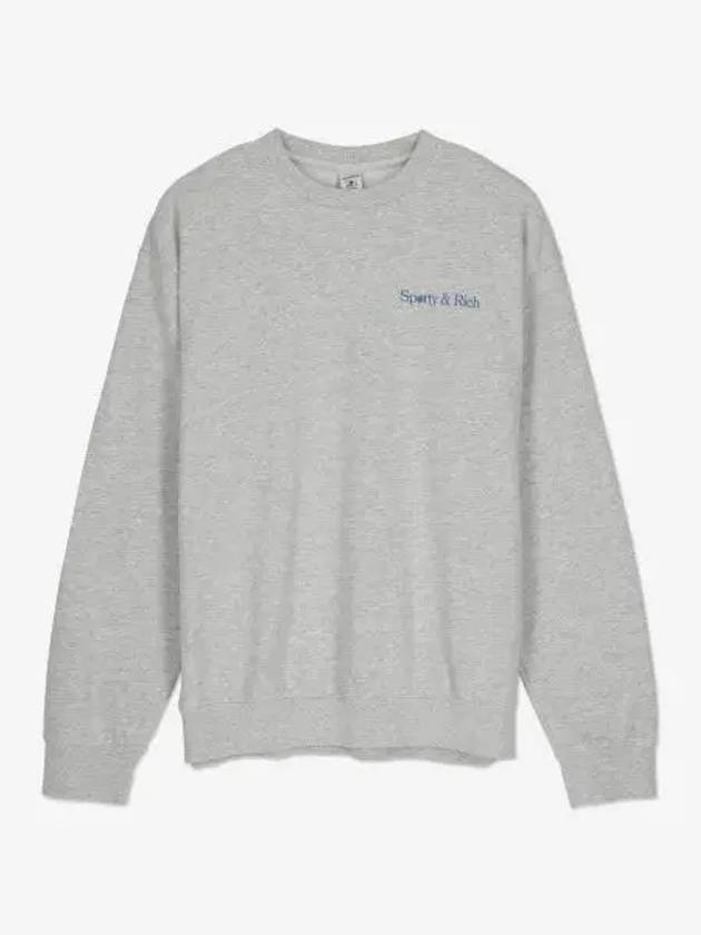 Racquet Club Logo Cotton Sweatshirt Grey - SPORTY & RICH - BALAAN 2