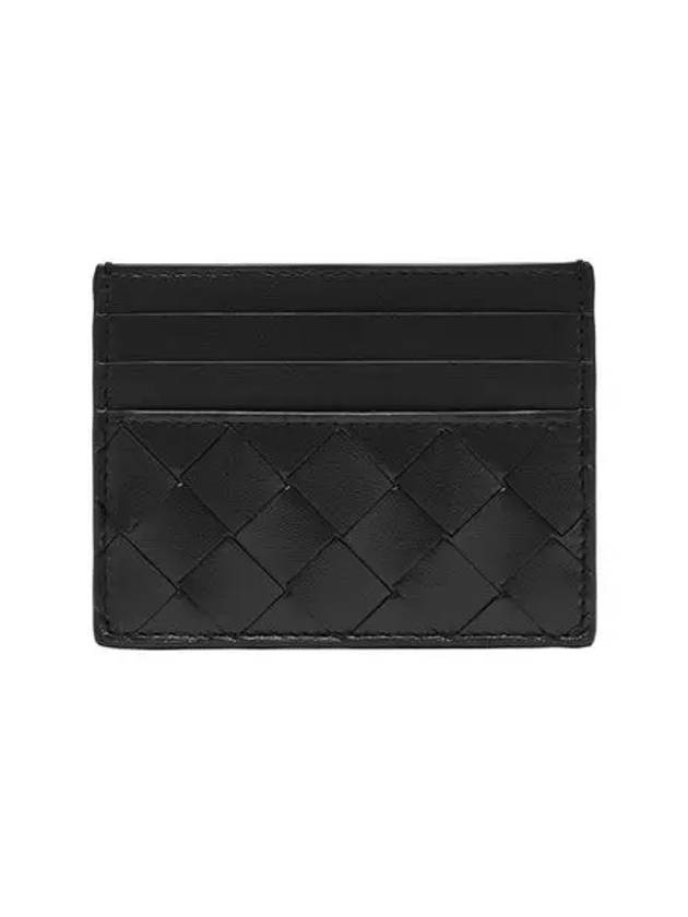 Intrecciato Leather Card Wallet Black - BOTTEGA VENETA - BALAAN 4