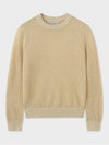 Cotton net loose fit knit pale yellow - NOIRER FOR WOMEN - BALAAN 3
