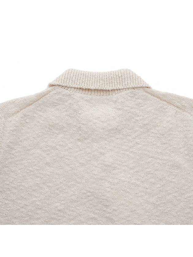 Nostalgic Boucle Knit Polo Shirt Off White - MAISON MARGIELA - BALAAN 7