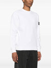 Cotton Crew Neck Sweatshirt White - STONE ISLAND - BALAAN 3