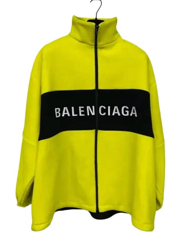 Logo Stripe Zip-Up Jacket Yellow - BALENCIAGA - BALAAN 2