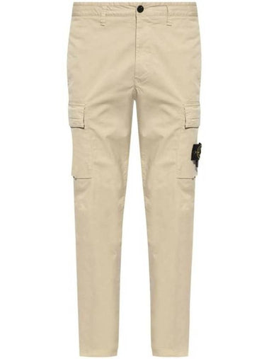 Supima Cotton Twill Stretch TC Straight Pants Beige - STONE ISLAND - BALAAN 1