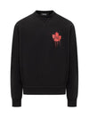 Red Maple Leaf Cool Fit Sweatshirt Black - DSQUARED2 - BALAAN 2