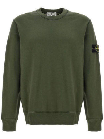 Compass Patch Cotton Sweatshirt Musk Green - STONE ISLAND - BALAAN 2