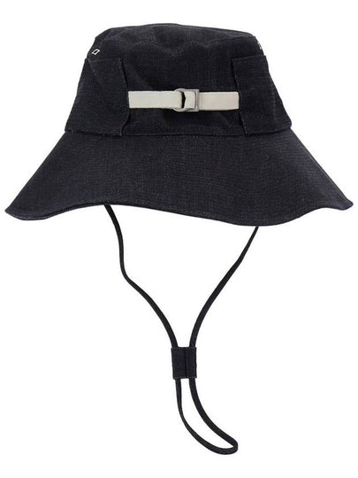 'Le Bob De-Nimes' Blue Bucket Hat With Logo Lettering On The Front And Adjustable Strap In Cotton Man - JACQUEMUS - BALAAN 2