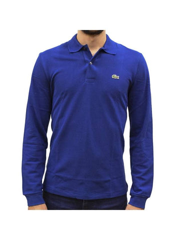 Classic Long Sleeve Polo Shirt Blue - LACOSTE - BALAAN 1