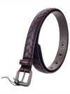 Intrecciato Leather Belt Burgundy - BOTTEGA VENETA - BALAAN 2