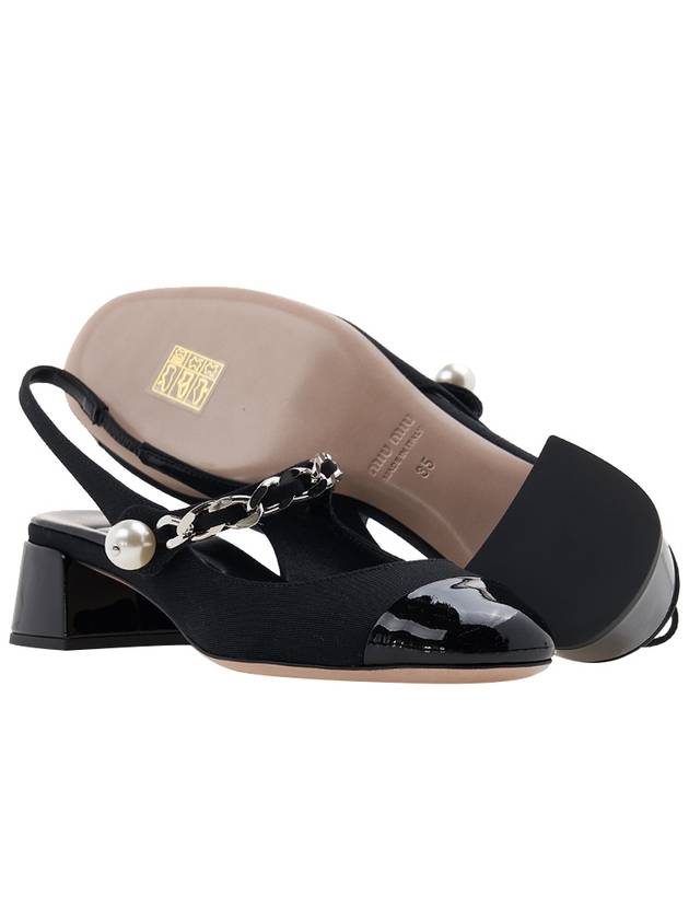 Patent Leather Slingback Heels Black - MIU MIU - BALAAN 6