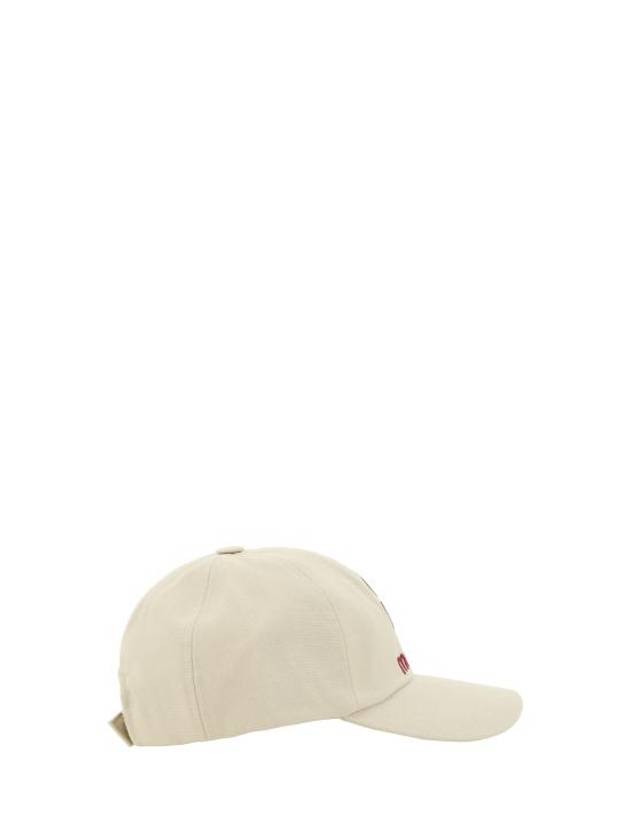 Tyron Logo Cotton Ball Cap Ecru Red - ISABEL MARANT - BALAAN 3