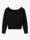 Off Shoulder Knit Top Black - ALEXANDER MCQUEEN - BALAAN 2