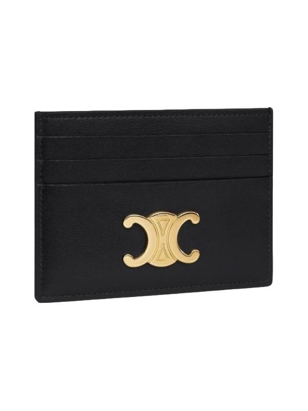 Triomphe Shiny Calfskin Card Wallet Black - CELINE - BALAAN 4