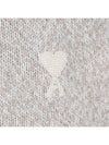Women's Heart Logo Cashmere Knit Top Beige - AMI - 7