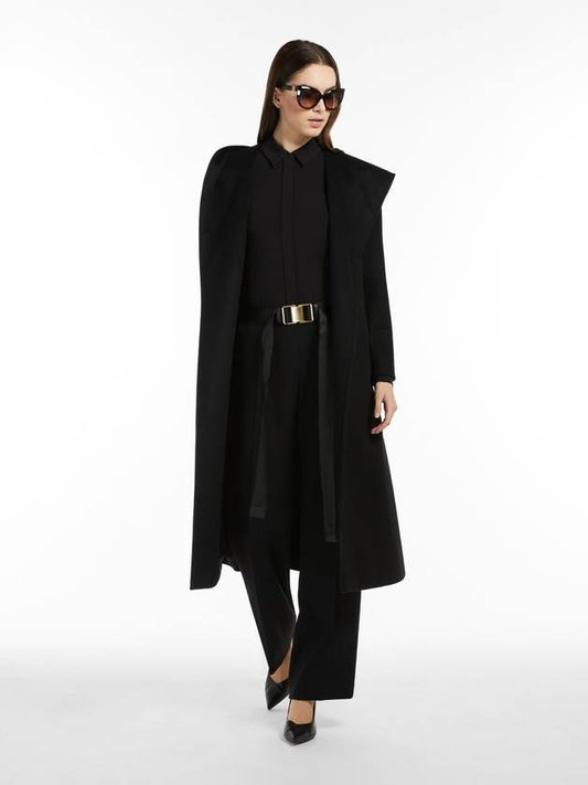 Bdanton Virgin Wool Single Coat Black - MAX MARA - BALAAN 2