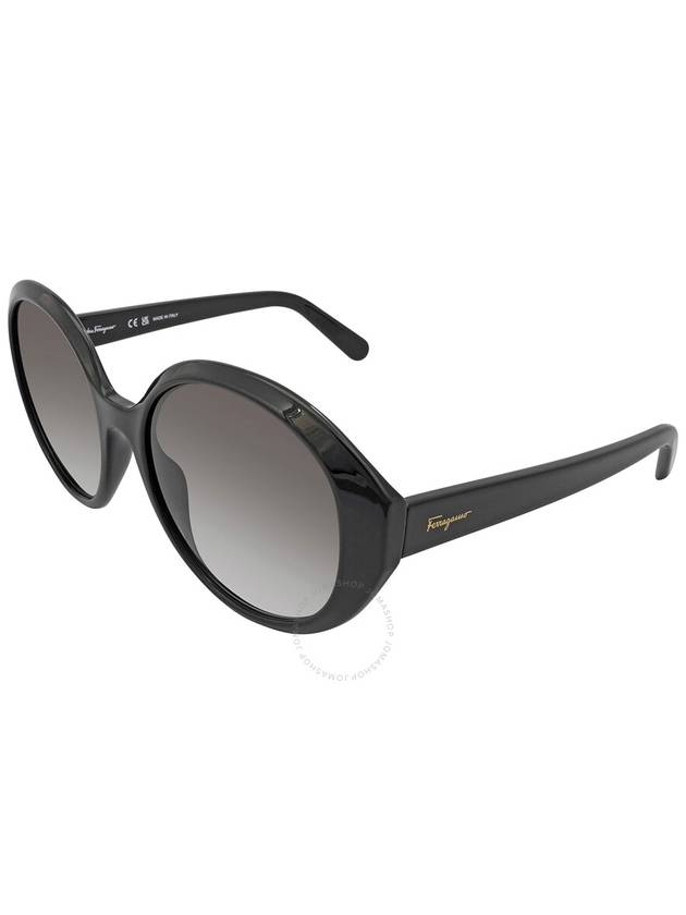 Eyewear Grey Gradient Round Sunglasses Black - SALVATORE FERRAGAMO - BALAAN 4