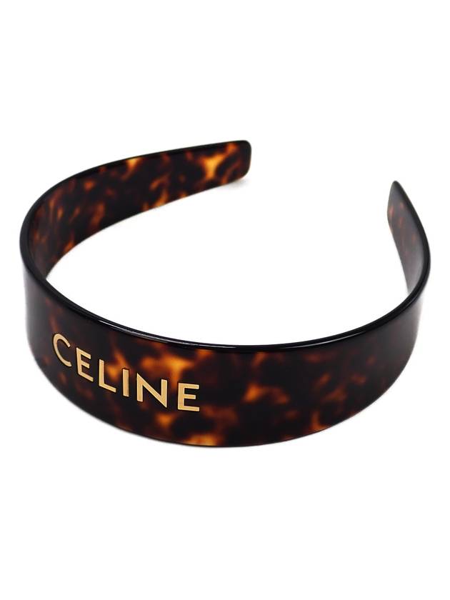 Logo Havana Hairband Dark Brown - CELINE - BALAAN 1