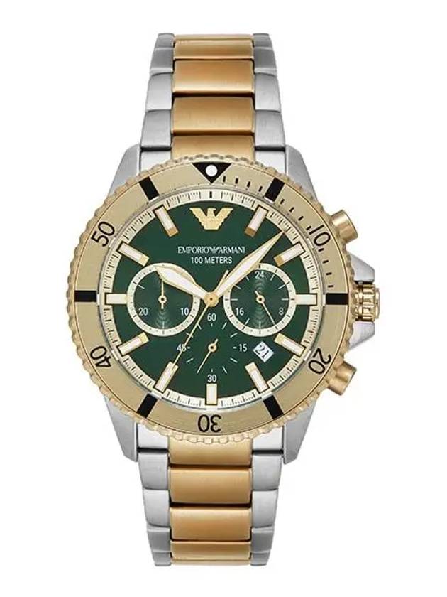 Diver Chronograph Metal Watch Green - EMPORIO ARMANI - BALAAN 6