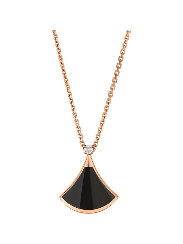 Divas Dream Necklace Rose Gold Diamond Onyx 360173 - BVLGARI - BALAAN 2