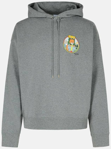 Rambling Fox Oversize Hoodie Grey - MAISON KITSUNE - BALAAN 1