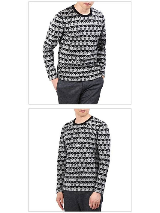 Jacquard crew neck sweater PO0007A16 1310 - LANVIN - BALAAN 2