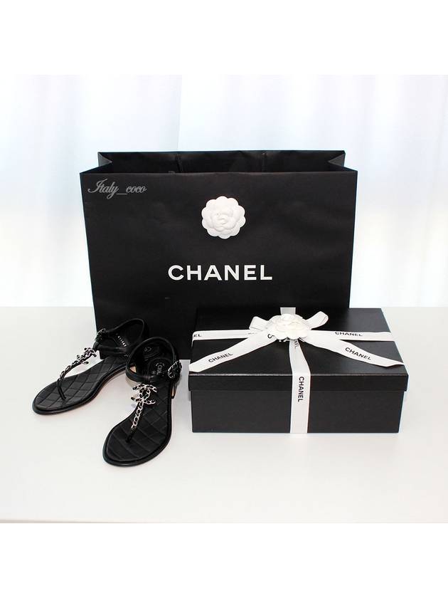 CC logo classic chain strap sandals - CHANEL - BALAAN.