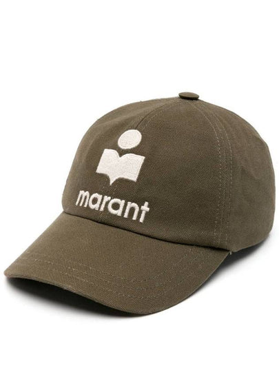 Tyron Logo Cotton Ball Cap Green - ISABEL MARANT - BALAAN 2