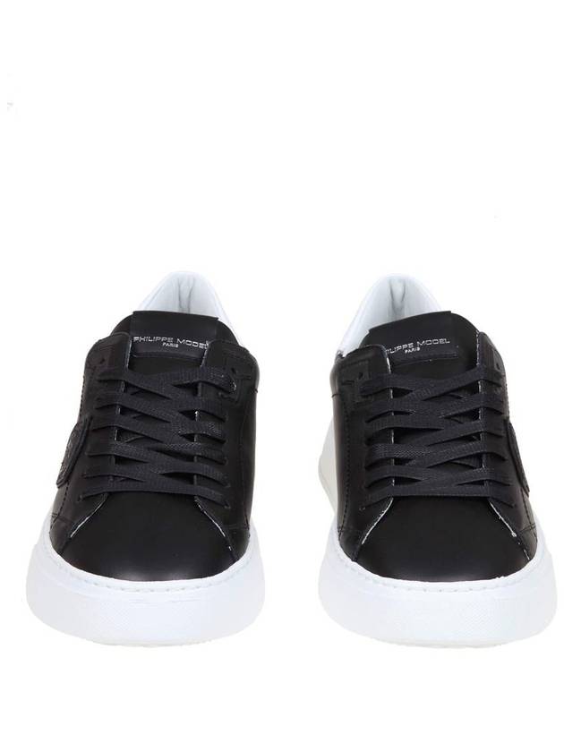 Men's Temple Tennis White Tab Low Top Sneakers Black - PHILIPPE MODEL - BALAAN 3