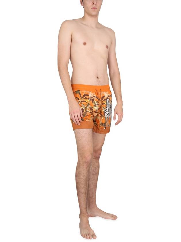 Men's Zebra Boxer Shorts Orange - ETRO - BALAAN 3