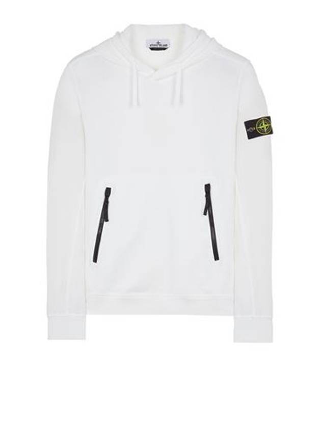 Cotton Waffen Patch Hoodie White - STONE ISLAND - BALAAN 2