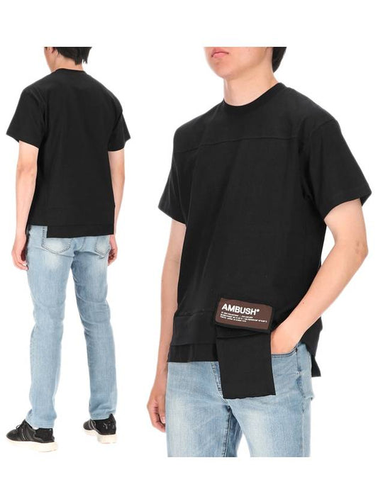 Men's Waist Pocket Short Sleeve T-Shirt Black Chocolate - AMBUSH - BALAAN.