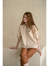 Loose fit puff sleeve daily blouse beige - CAHIERS - BALAAN 6