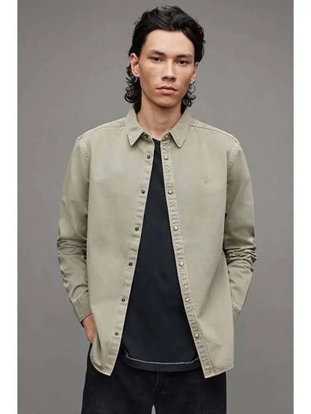 Staley Shirt MR014X 6169 Light Khaki - ALLSAINTS - BALAAN 1