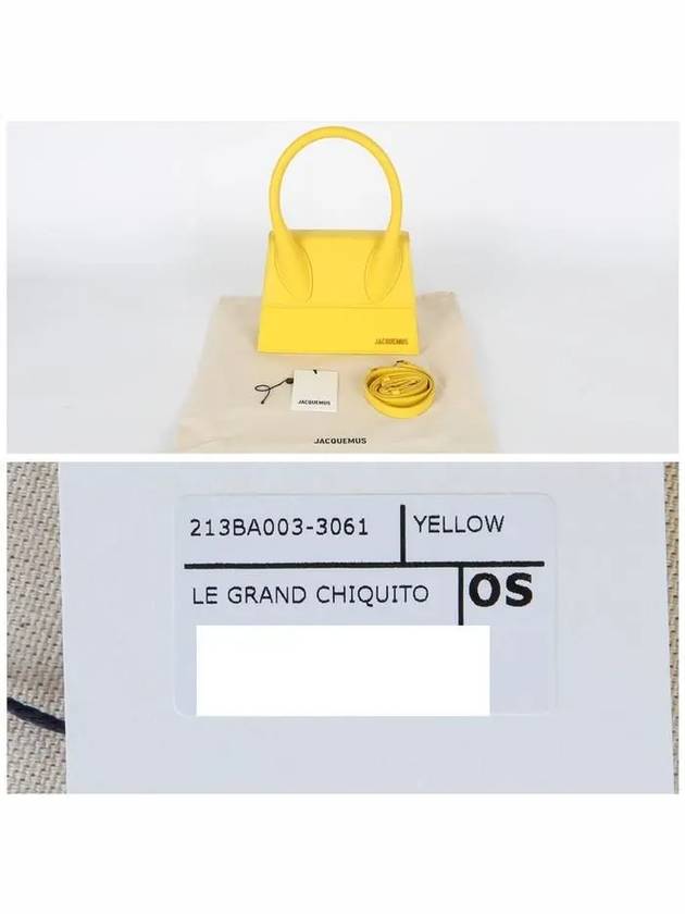 Le Grand Chiquito Leather Large Tote Bag Yellow - JACQUEMUS - BALAAN 7