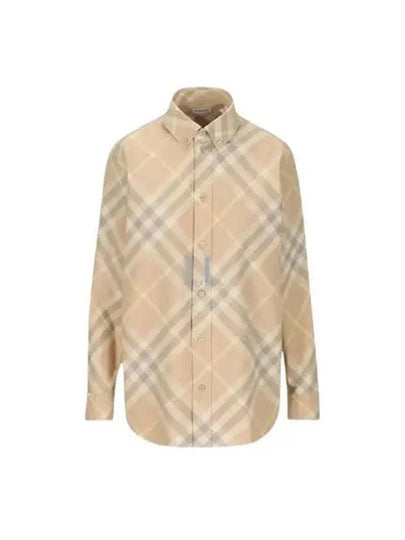 Vintage Check Cotton Long Sleeve Shirt Beige - BURBERRY - BALAAN 2