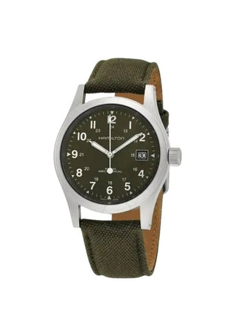 Khaki Field Mechanical 38MM Watch Green - HAMILTON - BALAAN 1