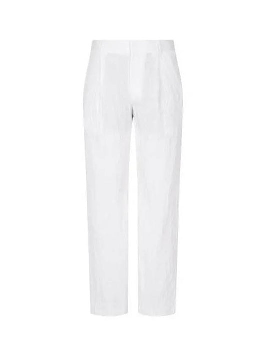 Men s One Tuck Tapered Wrinkle Pants White 271844 - EMPORIO ARMANI - BALAAN 1