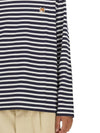 Fox Head Patch Regular Marin Long Sleeve T Shirt Navy Stripes - MAISON KITSUNE - BALAAN 6