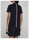 Center Back Stripe Classic Cotton Pique Relaxed Fit Short Sleeve T-Shirt Navy - THOM BROWNE - BALAAN 5