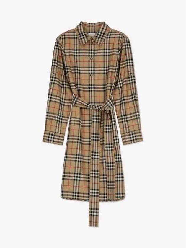 Vintage Check Belted Short Dress Beige - BURBERRY - BALAAN 2