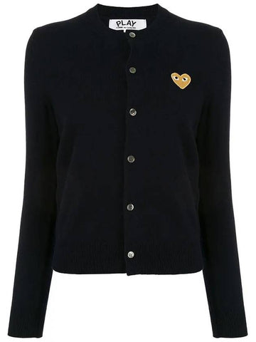 Women s Gold Heart Waffen Wool Cardigan P1N049 AX N049 051 1 - COMME DES GARCONS - BALAAN 1